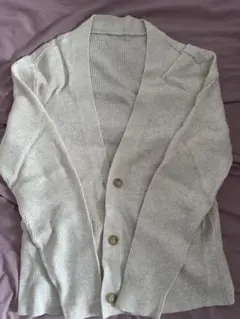 ユニクロ　UNIQLO リブ編みクリーム色カーディガン M