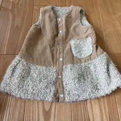 moujonjon ベビー ベスト コーデュロイ ボア　80