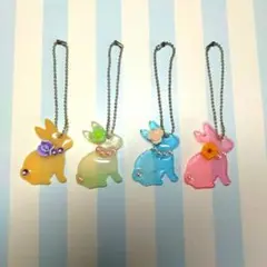 レジンキーホルダー うさぎ 4点セット
