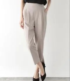 GLOBAL WORK ベージュ ウツクシルエットドライテーパードパンツ L