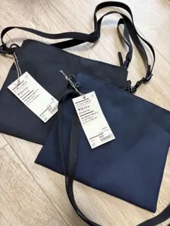 【2個】無印良品　サコッシュ　黒・ネイビー