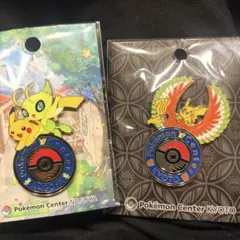 ポケモンセンター ナゴヤ 京都　ロゴピンズ ピカチュウ セレビィ　ホウオウ