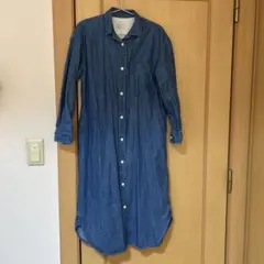 無印良品　デニムシャツワンピース XS-S