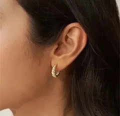 しましま サージカルステンレス シルバーゴー 金アレ フープピアス ☆上位人気☆