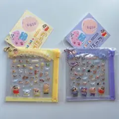 クレヨンしんちゃん　デコパーツ　シールタイプ ボンボンドロップ風　シール　2点