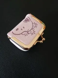 スヌーピーがま口小物入れ小銭入れコインケースアクセサリー入れピンクカラー