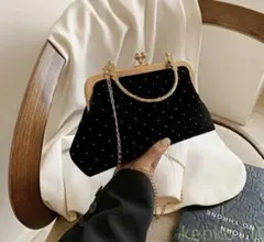 パーティーバッグ/2wayレディース クラッチ&ショルダーバッグ ブラック