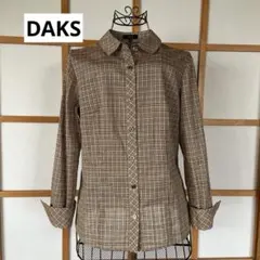 新品同様　美品　ダックス　レディース　洗える　シャツ　ブラウス　チェック　Mのサムネイル