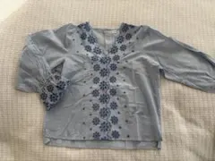 GLOBAL WORK 子供用 刺繍入り長袖ブラウス