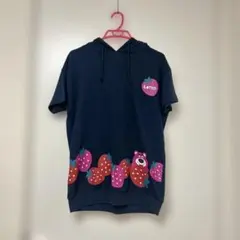 ロッツォ パーカー 半袖 フード付き ネイビー