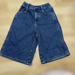 GU デニムハーフパンツ 140cmブルーデニム ガールズ ジョーツ超 상태좋음