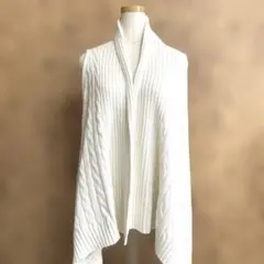 【即発送】 ラルフローレン　カシミヤ、ウール　ケーブルニット　ジレ　ベスト　M