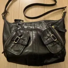 SAZABY レザーショルダーバッグ