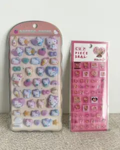 サンリオ　ハローキティ コットンパフィー　タイルシール　2点セット