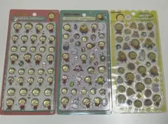 【匿名配送】コジコジ　ボンボンドロップシール　フロッキードロップステッカー　3点