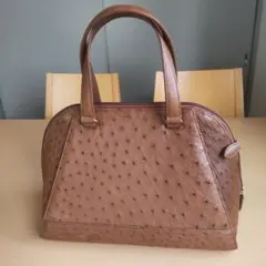 和装にもオーストリッチ　ブラウンバック