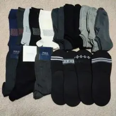 ​【新品19足】ラルフローレン・カルバンクライン入 りメンズソックス まとめ売り
