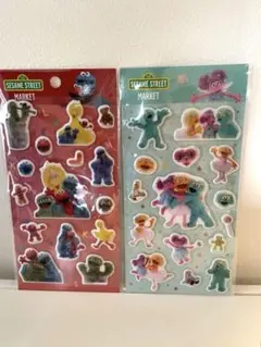 セサミストリートマーケット限定　ぷっくりシール　２点セット
