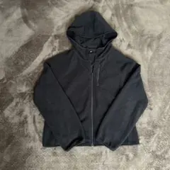 UNIQLO フリース　パーカー　ジップアップ　ブラック　 L