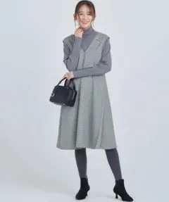 O425新品組曲チドリツイル ジャンパーワンピース2￥19910