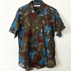 日本製　santa fe 美品　派手柄シャツ　アロハ　ハワイのサムネイル