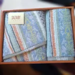 SAZABY ★タオルセット 2枚★ウォッシュタオル、フェイスタオル