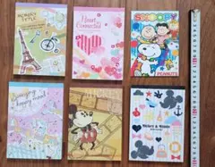 可愛いキャラクターデザイン メモ帳 6冊セット