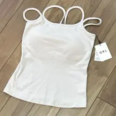 GRL 【新品タグ付き】パット付きダブルストラップキャミソール（ホワイト／L）