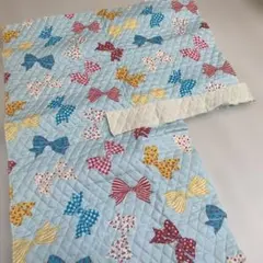 リボン柄キルティング生地 約45cm x 80cm