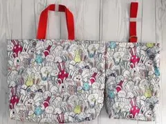 ［送料無料］-6点セット★入園入学セット★ happy cloth うさぎ柄！