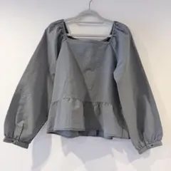 flower 2way ペプラムブラウス（ギンガムチェック）のサムネイル