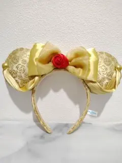 東京ディズニーリゾート ミニーマウス風カチューシャ　美女と野獣　ベル　美品