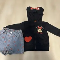 ミニーちゃん上下セット80.90㎝