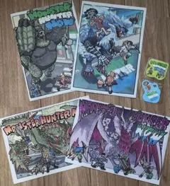 モンハンナウ × ファミマ A4クリアファイル＆ステッカー コンプリートセット