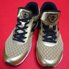 美品 ニューバランス スニーカー ランニング シューズ HANZO 24 金