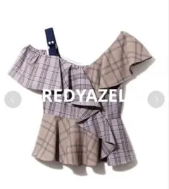 【美品】REDYAZEL レディアゼル ワンショルダーフリルペプラムブラウス