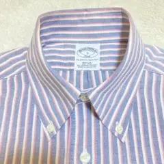 【超美品】BROOKS BROTHERS 半袖スーピマコットンBDシャツ S