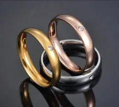 ジルコニアリングD4  3点セット サージカルステンレス 太め 話題クール