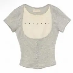 andmary mary logo tops gray - メルカリ