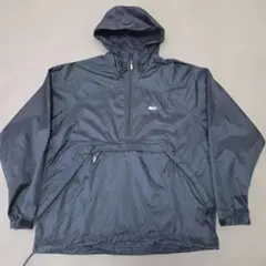 90s REI ナイロンアノラックパーカー　ブラック