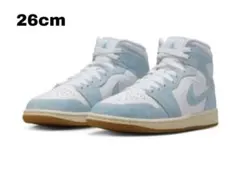 ナイキ　ウィメンズ　エアジョーダン1 ミッド　SE デニム　ゴールド　26cm