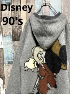 90s ディズニー Disney ミッキー MICKEY ウールジャケット 刺繍