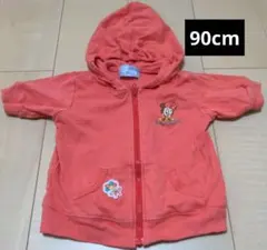 ディズニーベビー　パーカー　　90cm ミニーちゃん　オレンジ