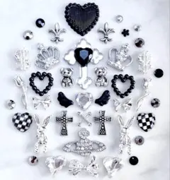 ネイルパーツ まとめ売り シルバー メタル ヴィンテージ ギャル 282