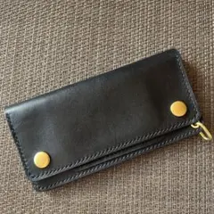 新喜皮革フルタンニン ホースハイドミドルトラッカーウォレット茶芯 新喜皮革フルタンニン ホースハイドミドルトラッカーウォレット茶芯