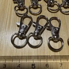 回転カン付きナスカン シルバー 20個セット ハンドメイド素材