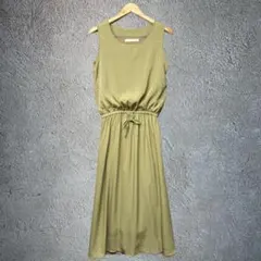 AS KNOW AS ノースリーブワンピース ウエスト紐 インナー付き