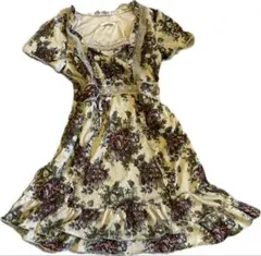 axes femme ワンピース 重ね着 花柄 フェアリーグランジ 森ガール