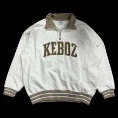 頭*取様 Keboz ケボズ ロゴ刺繍 ハーフジップ オーバーサイズ スウェット