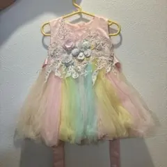 カラフルなチュールベビードレス